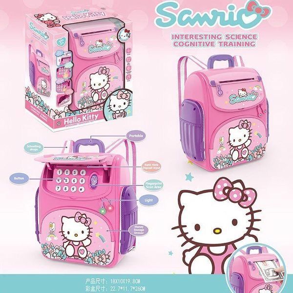 Дитяча скарбничка Сейф рюкзак Hello Kitty зі звуком і світлом 35397 фото