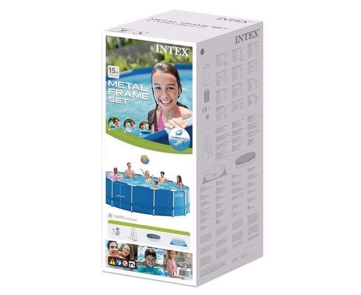 Каркасний басейн Інтекс Intex Metal Frame Pool 457 х 122 см, об'єм 16 805 л від 6 років 28480 фото