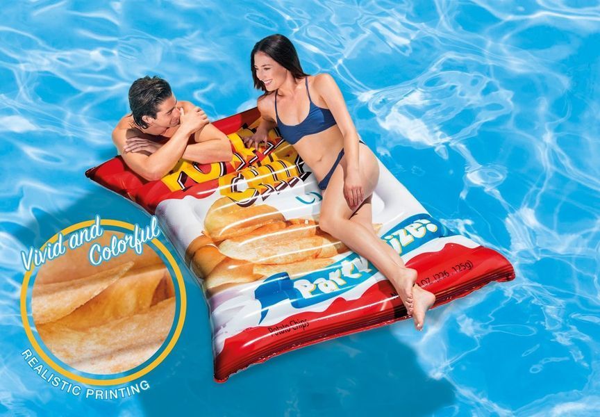 Пляжний надувний Матрас Інтекс Intex 58776 Чіпси 178 х 140см, від 12 років 22900 фото