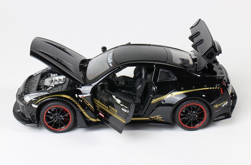 Машинка металева дитяча Nissan GT-R (R35) Auto Expert Чорний 30129 фото