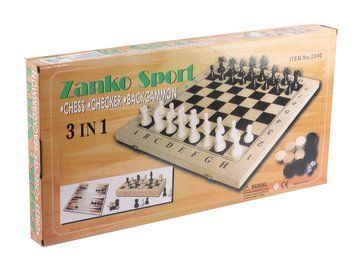 Игровой набор деревянный 3в1 Шахматы Шашки Нарды 39 х 39 см 35227 фото