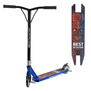 Самокат трюковый Best Scooter 50352 HIC-система Синий с черным 22856 фото