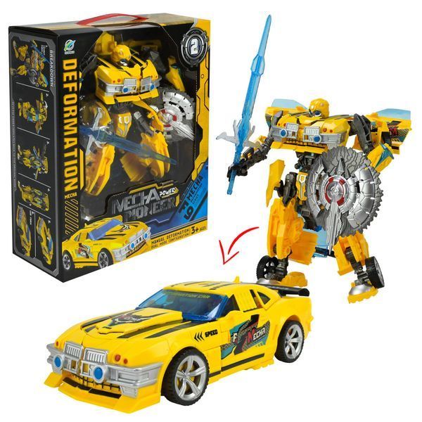 Робот Трансформер Бамблбі Автобот Bumblebee Robot Autobot зі зброєю Висота 25 см 44569 фото