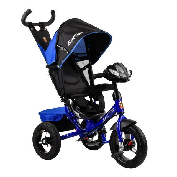 Трехколесный велосипед с родительской ручкой и пультом от 18 месяцев Best Trike Синий Вид 3 22289 фото
