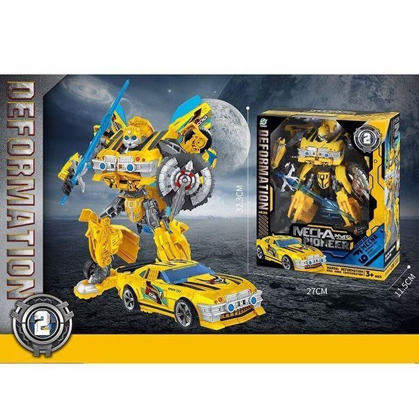 Робот Трансформер Бамблбі Автобот Bumblebee Robot Autobot зі зброєю Висота 25 см 44569 фото
