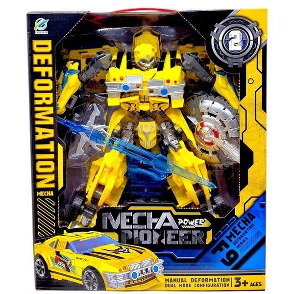 Робот Трансформер Бамблбі Автобот Bumblebee Robot Autobot зі зброєю Висота 25 см 44569 фото