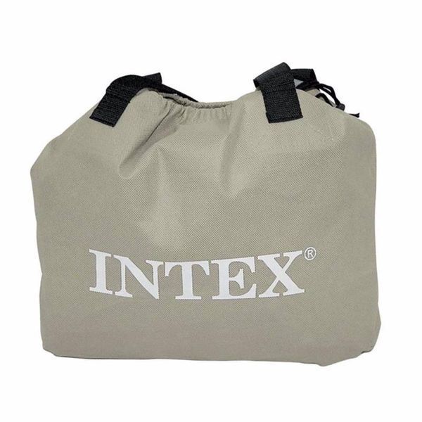 Надувний двомісний Матрас Інтекс Ліжко велюровий Intex 203 х 152 х 33 см із вбудованим електронасосом 35025 фото