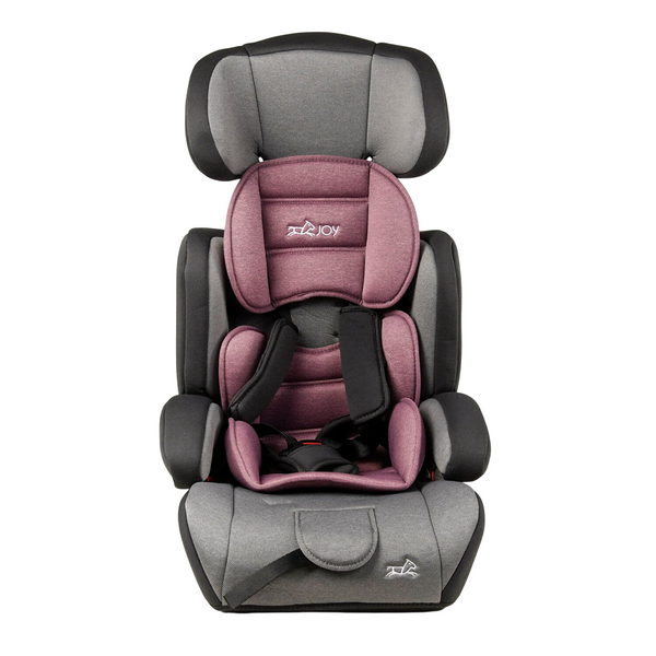 Автокрісло для дітей універсальне Joy 9-36 кг Сіре з рожевим вкладишем 21899 фото