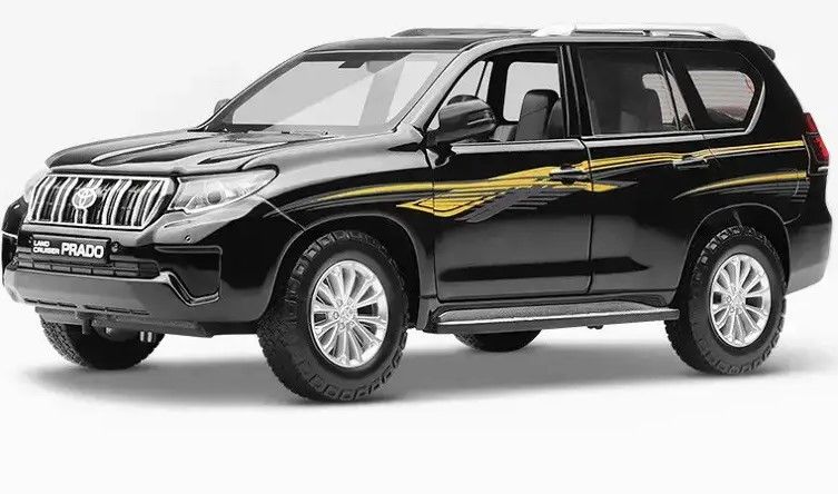 Машинка металева дитяча Toyota Land Cruiser Prado Автопром Чорний 31040 фото