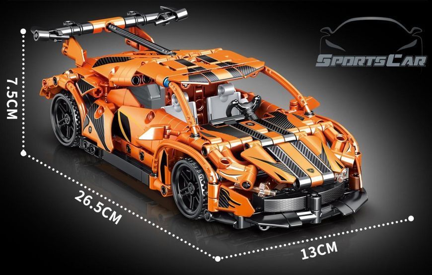 Конструктор машина Інерційний механізм Sportscar&nbsp;Mingdi 516 деталей 43415 фото