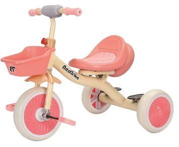 Трехколесный детский велосипед с украинской музыкой и светом 1,5-5 лет Best Trike Розовый 34540 фото