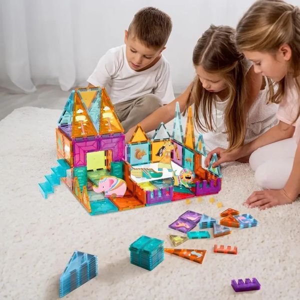 Детский магнитный конструктор Magnetic Building Blocks Зоопарк 65 деталей 35178 фото