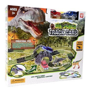 Гибкий Трек для машинок Dinozaurs с подсветкой 309 деталей 29222 фото