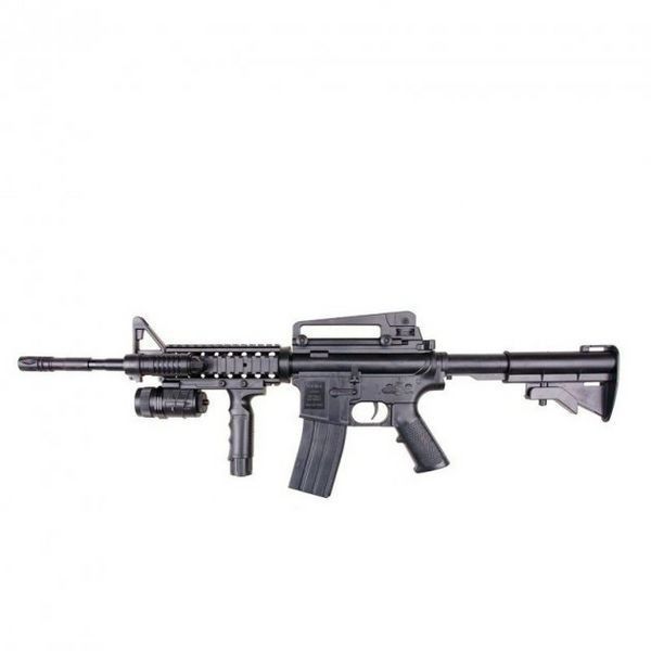 Дитячій автомат на кульках Cyma M16 з лазерним прицілом і ліхтарем 10766 фото