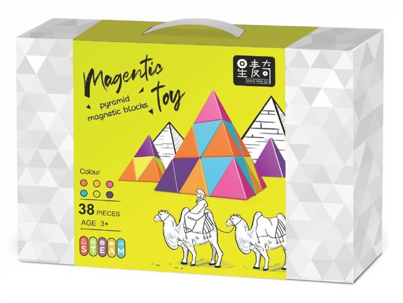 Магнитный конструктор для детей Pyramid Magnetic Block 38 деталей 39924 фото