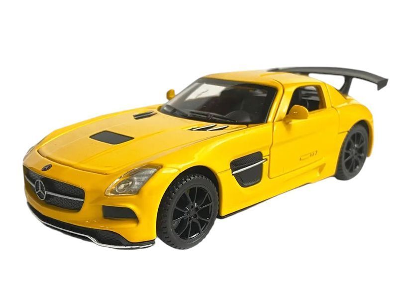 Машинка металева дитяча Mercedes Benz SLS AMG Auto Expert Жовтий 27177 фото
