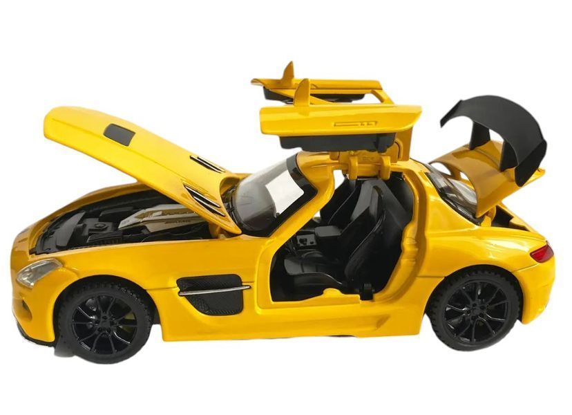 Машинка металева дитяча Mercedes Benz SLS AMG Auto Expert Жовтий 27177 фото
