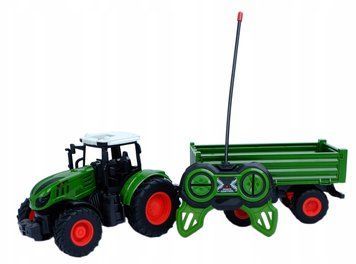 Трактор на радіокеруванні з причепом Farm Venicle Зелений 42 см 44171 фото