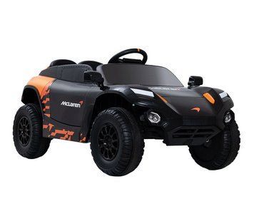 Дитячий електромобіль із пультом і двома моторами McLaren JOY Чорний з помаранчевим 43366 фото