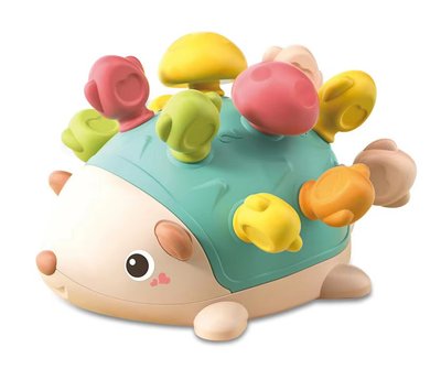Розвивальна іграшка Сортер за кольорами Їжачок із грибочками Бірюзовий 34116 фото