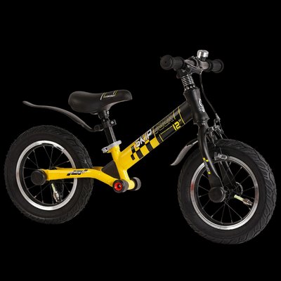 Біговел дитячий від 2-4 років колеса 12 дюймів Corso Skip Jack Жовтий з чорним 26347 фото