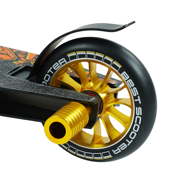 Самокат трюковий Best Scoooter 51738 HIC-система Чорний з помаранчевим 22858 фото
