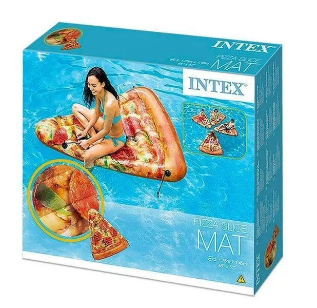 Пляжний надувний Матрас Інтекс Intex 58752 Піца 175 х 145 см, від 12 років 22904 фото