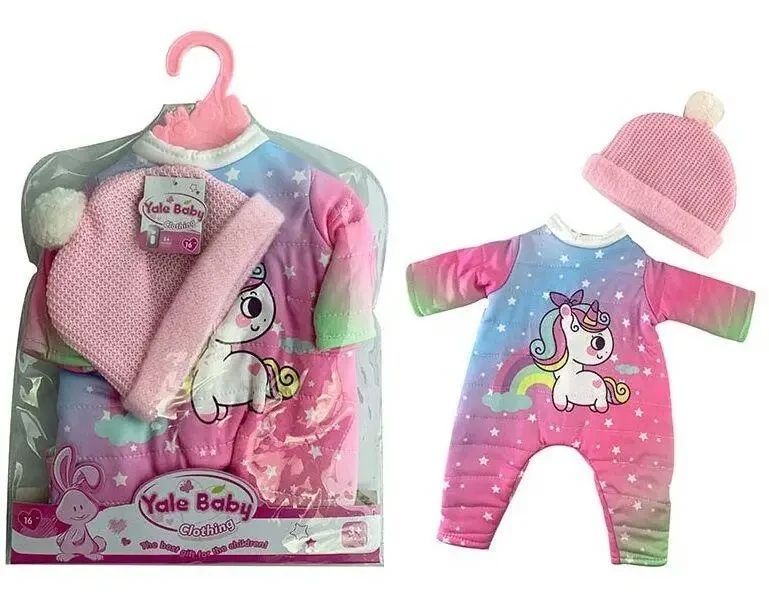Одежда для пупса Yale Baby Теплый комбинезон и шапочка 41842 фото