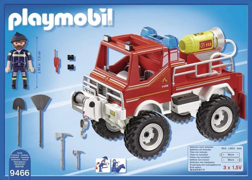 Конструктор Playmobil City Action Пожарная машина с водяной пушкой 56 деталей 34829 фото