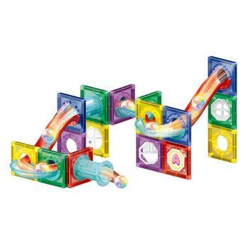 Дитячий магнітний конструктор Magnet Blocks Лабіринт з кульками, що світяться 40 деталей 35180 фото