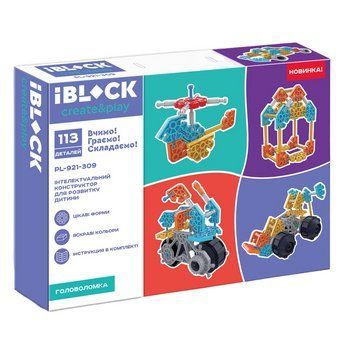 Інтелектуальний конструктор Головоломка IBLOCK 113 деталей (PL-921-309) 35530 фото