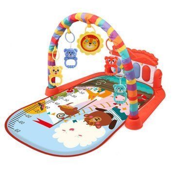 Дитячий музичний розвиваючий килимок з дугою Baby Toys Помаранчевий 33980 фото