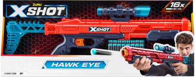 Дитячий швидкострільний бластер Excel Hawk Eye Zuru X-Shot Червоний 30350 фото