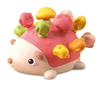Розвивальна іграшка Сортер за кольорами Їжачок із грибочками Червоний 34117 фото