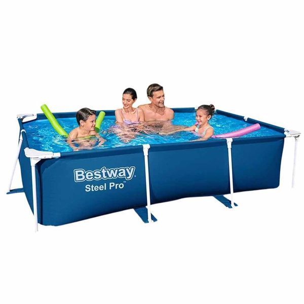 Каркасний басейн бествей Bestway 259 х 170 х 61 см об'єм 2300 л Прямокутний Синій 41098 фото