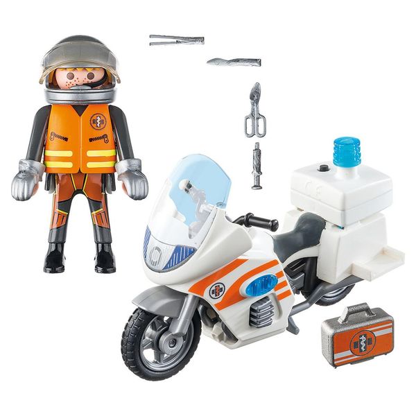 Конструктор Playmobil City Life Мотоцикл МЧС 18 деталей 34830 фото