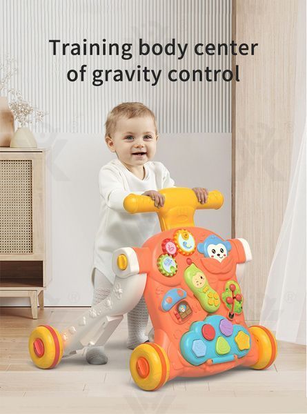 Каталка ходунки для дітей 2 в 1 Ігровий центр Baby Music Walker Бежевий 32100 фото