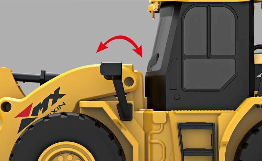 Трактор на радіокеруванні з підсвічуванням і рухомим ковшем Bulldozer Жовтий 44573 фото