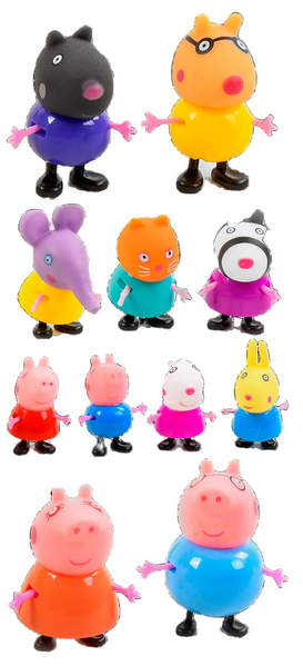 Свинка Пеппа герої Pig Peppa вся родина 12 в 1 з каруселлю 20486 фото