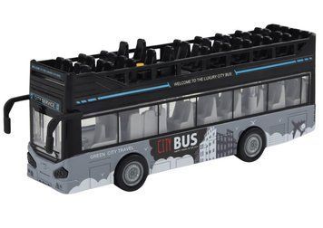 Детская машинка Автобус с подсветкой и звуковыми эффектами инерционный City Bus Черный 36386 фото