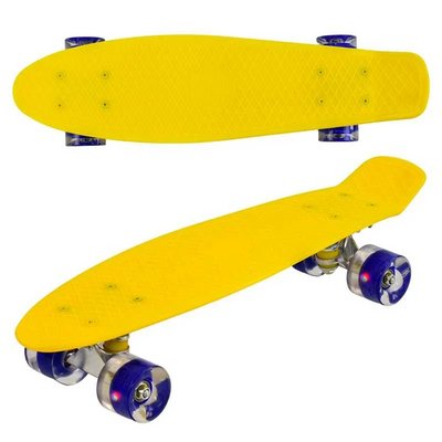 Пенні борд скейт з колесами, що світяться Best Board Жовтий 3-2558 фото