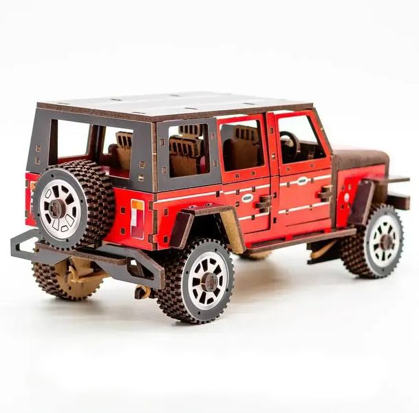 Дерев'яний конструктор 3d Джип Wrangler PuzzleOk 162 деталі 30330 фото