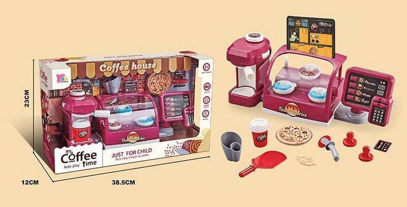 Игровой набор Кафе Coffee Time с кофемашиной кассой и аксессуарами 32682 фото