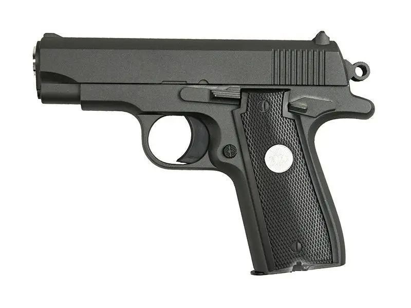 Игрушечный&nbsp;пистолет&nbsp;на пульках металлический с глушителем Galaxy Browning mini G2A Вальтер Черный 23841 фото