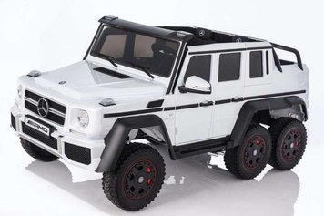 Двухместный полноприводный электромобиль для детей Mercedes AMG G63 Белый 28310 фото