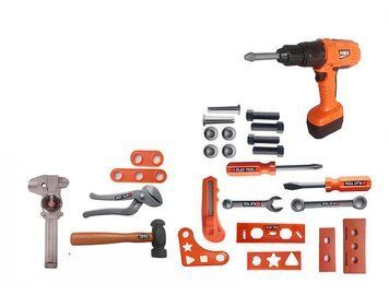 Набір дитячих інструментів Дриль на батарейках з аксесуарами 37900 фото