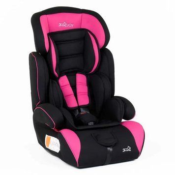 Автокрісло дитяче універсальне JOY 9-36 кг Чорне з рожевою вставкою 10801 фото