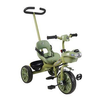 Трехколесный детский велосипед от 2 до 4 лет с родительской ручкой Колеса EVA Best Trike Украинское озвучивание Зеленый 42719 фото