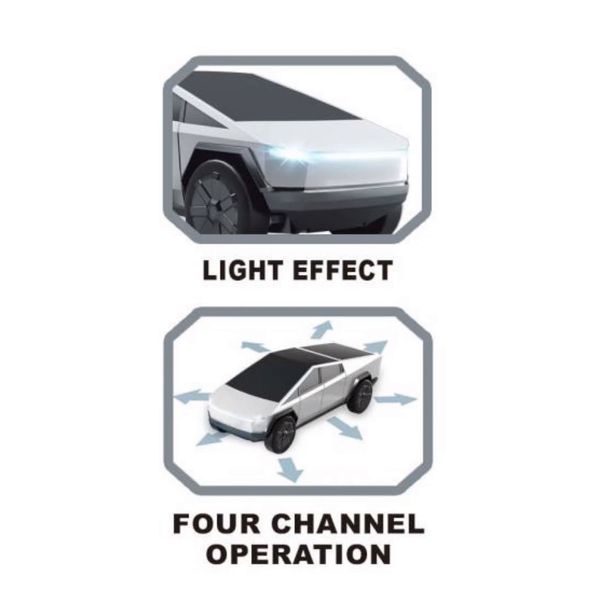 Полноприводная машинка на радиоуправлении с подсветкой и зарядной станцией Tesla Cybertruck Тесла Кибертрак Серый 44224 фото