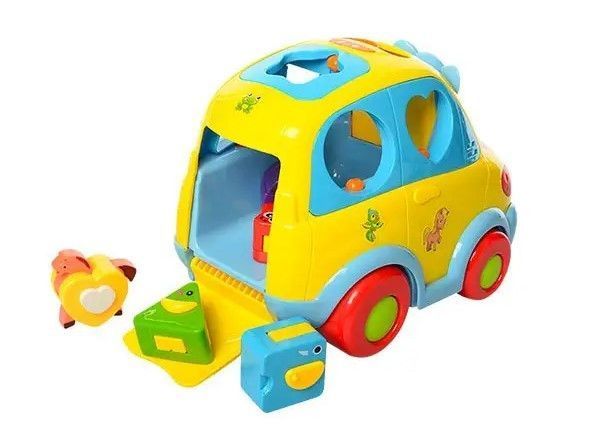 Музыкальная машинка сортер Автошка Limo Toy Желтый 31813 фото